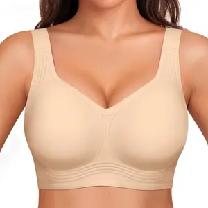 OEAK Women Jelly Bras Wirefree Full Coverage No Underwire Everyday Bras Comfortable Wireless Padded Tshirt Bra