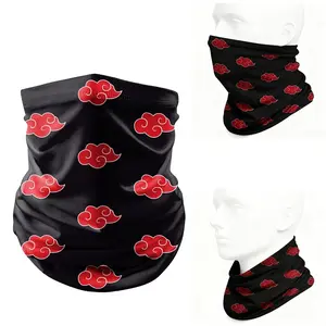 Trendy Akatsuki Anime Cosplay Mask Cycling Masks Winter Cartoon Mask Scarf Neck Mask Breathable Outdoor Warm Bib Gift