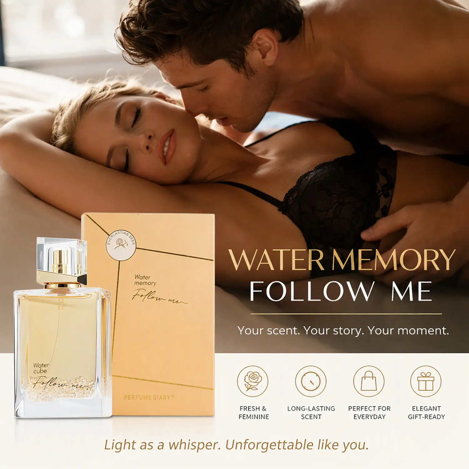 Women's Pheromone Fragrance, with pheromone blend, long-lasting lush peach & jasmine floral fruity notes, crafted for her to make him obsess over you and create an unforgettable night together. Perfect for Mother's, Christmas & Thanksgiving. 50ml/1.7fl.oz