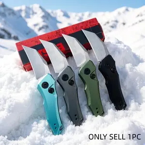 1pc 7350 folding knife, aluminum alloy handle, EDC high hardness tool, available in multiple colors, ultra lightweight pocket knife, camping and hiking tool, great gift