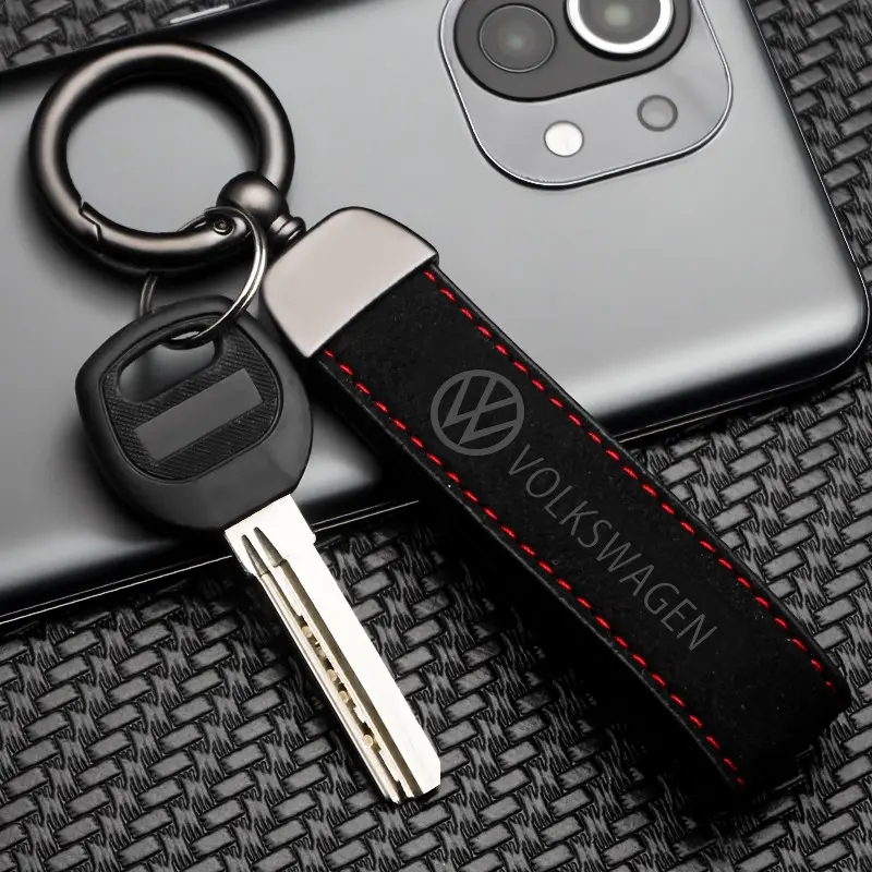 Volkswagen Car Keychain, Flannelette Material, Durable & Rust-Resistant, Perfect for Waist Bag Attachment, Stylish Auto Accessory