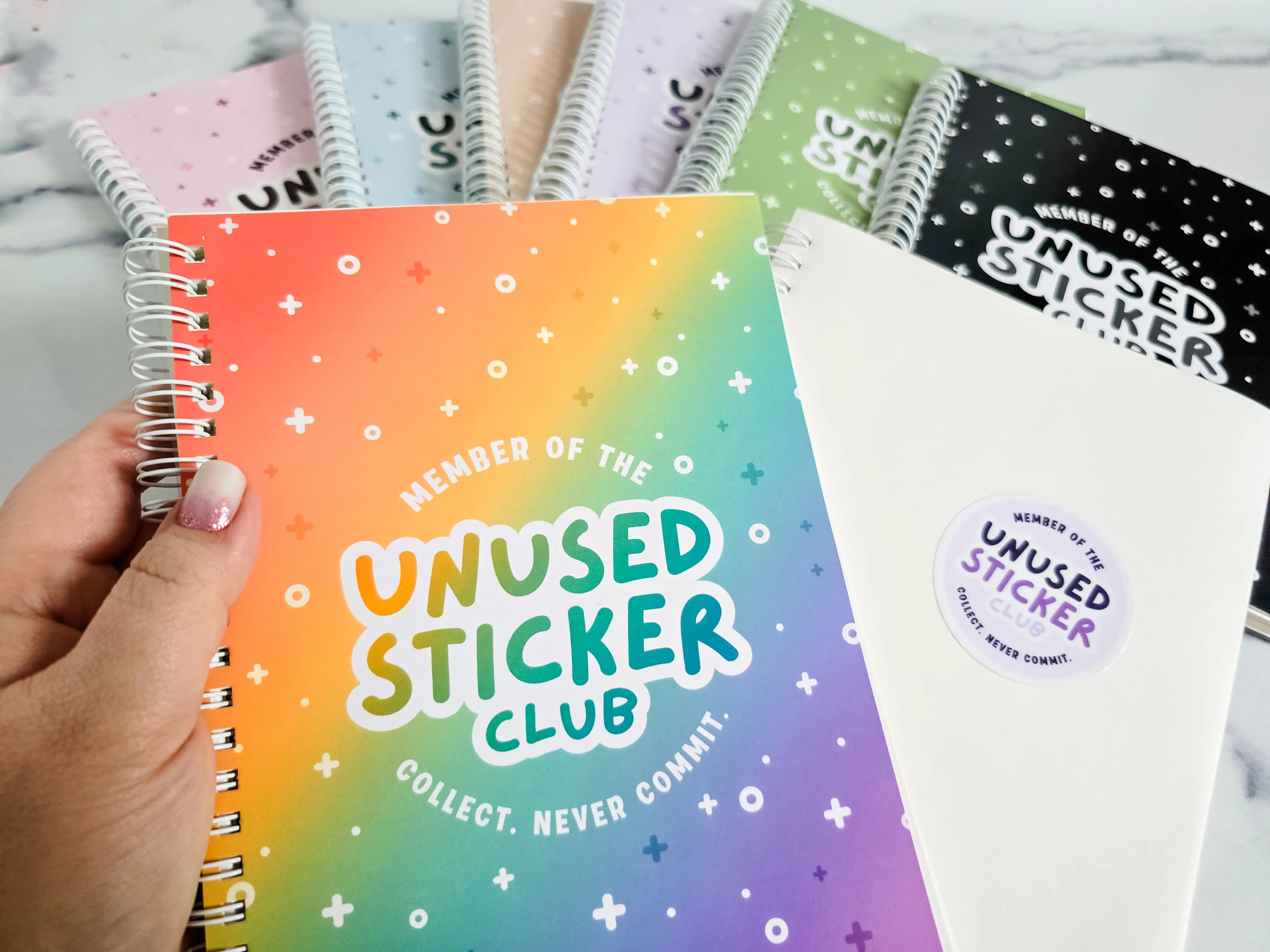 Reusable Sticker Book, Unused Sticker Club book for Sticker Collector, 6x8" Sticker Collecting Album, 50 Double Sided Pages
