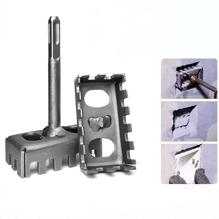 86mm Square Wall Hole Saw Drill Bit - Electric Hammer Box Drilling Opener, Durable for Pros Hand Tool Accessory, Efficient Fast Hole Opening for Electricians, Efficiency, Square Hole Guide