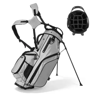 【Summervibes】VEVOR Golf Cart Bag, 14 Way Top Divider Organizer, 2-in-1 Golf Club Bag with Full-length Divider, Dual Shoulder Straps, Support Legs, Rain Hood, Storage Pockets, Lightweight Polyester for Men & Women