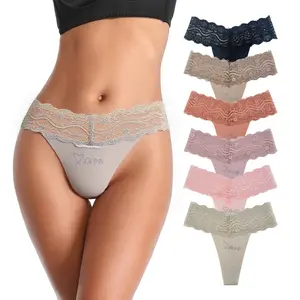 Women's Lace Thongs Low-Waisted Sexy Invisible Soft Lace Underwear Pack of 18 Pieces Comfortable and Stylish underwear for women thong panties period underwear thongs women underwear