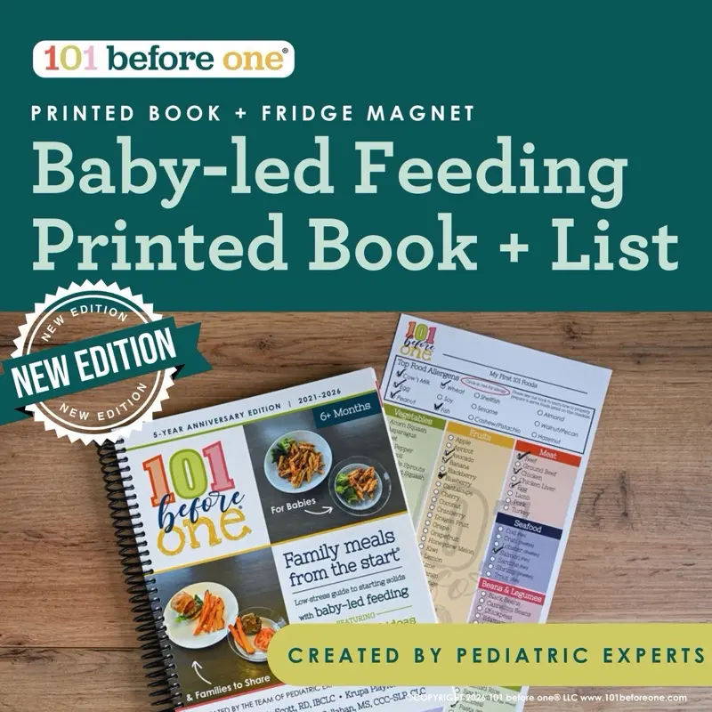 101 before one Printed Book + 101 Foods Checklist Magnet - 2026 edition