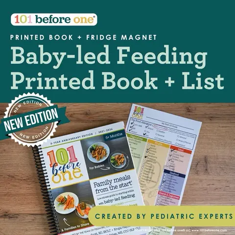 101 before one Starting Solids Baby Led Weaning Book & 101 Foods Checklist (No App Access)