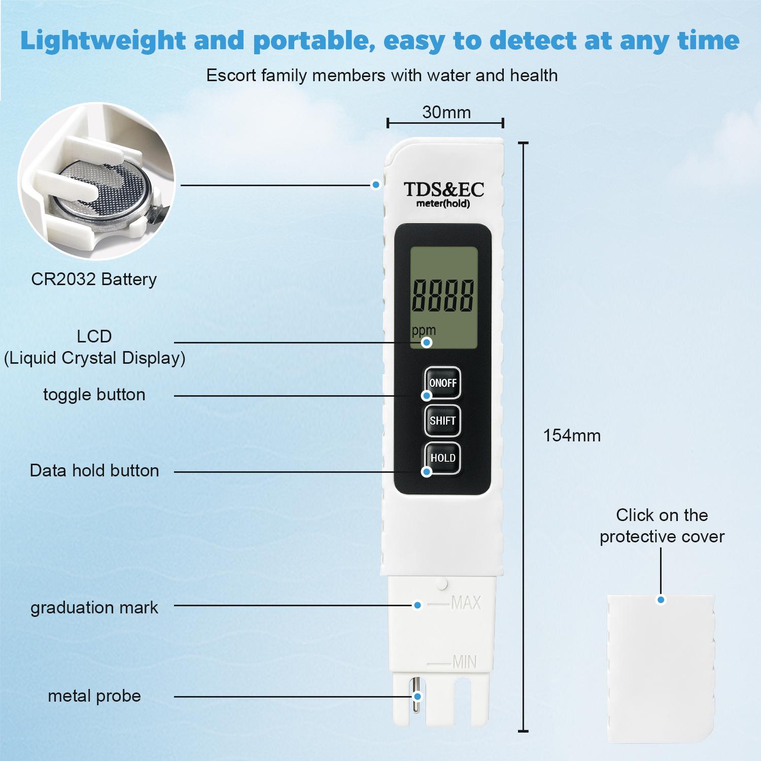 Summervibes 4-in-1 TDS Meter Digital Water Tester for Drinking Water Accurate 0-9990 PPM EC & Temp Readings 2026 New Upgraded Model for TDS EC Temperature Measurement  Fast & Accurate PPM Detectio