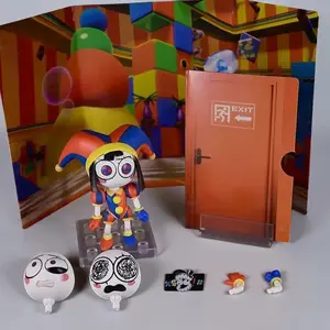 Q Version 2583 The Amazing Digital Circus Pomni Chibi Figure Interchangeable Face Posable Collectible Desktop Ornament Gift TADC Figure