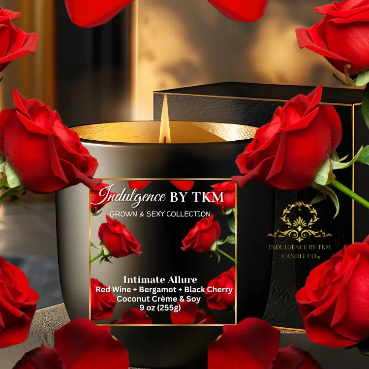 "Intimate Allure" Coconut Soy Wax 9oz Scented Luxury Candle