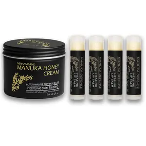 Manuka Honey Cream & Manuka Lip Balm 4-Pack Bundle