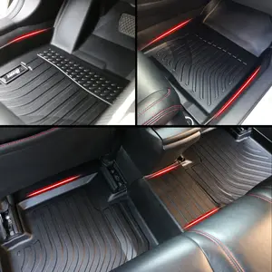 Floor Mats for Chevy Suburban/GMC Yukon XL/Cadillac Escalade ESV 2021-2026 7 Seats All Weather Carpets Liner Guard TPE 4PCS Set Car Truck Accessories