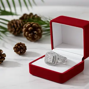King Of Bling's4.00ct Cubic Zirconia Sterling White Silver Round Engagement Women's Ring Size 8