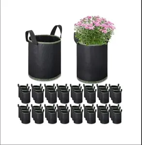 5 Gallon Fabric Grow Bags with Handles for Heavy Duty Planting-10PACK