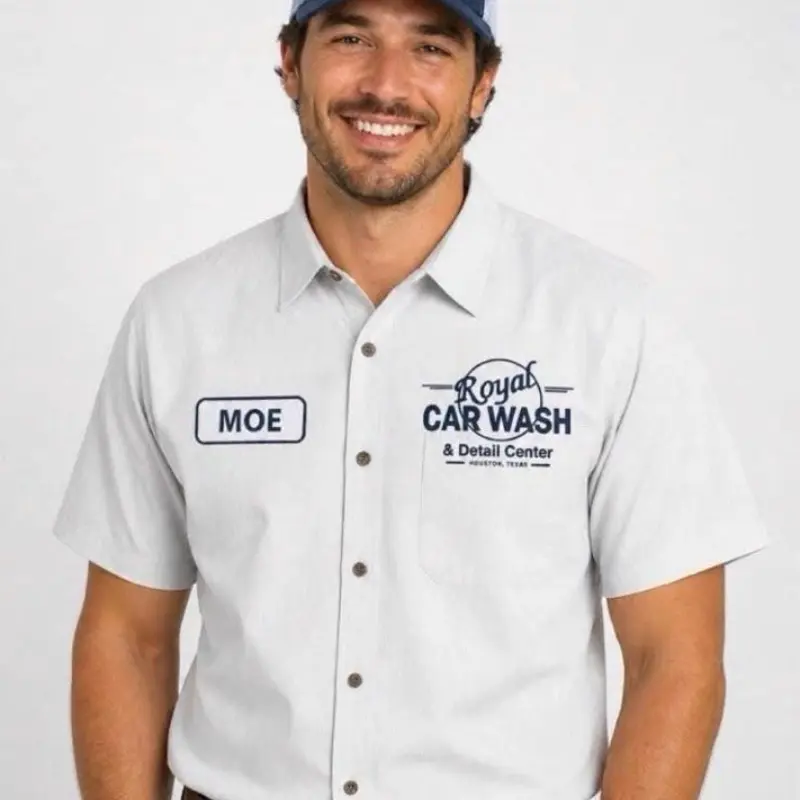 Custom Work Shirts – Personalized Name & Company Logo Uniforms S–2XL