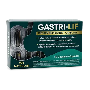 GASTRI-LIF 30 Capsules Dietary Supplement Herbal Blend, Natural Ingredients, Cuachalalate, cancerina, Chamomile, Lemongrass Supports Normal Digestion.Healthcare Fitness