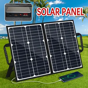 45W Portable Solar Panel Foldable Solar Charger For Car Boat RV Campground Hiking Camping