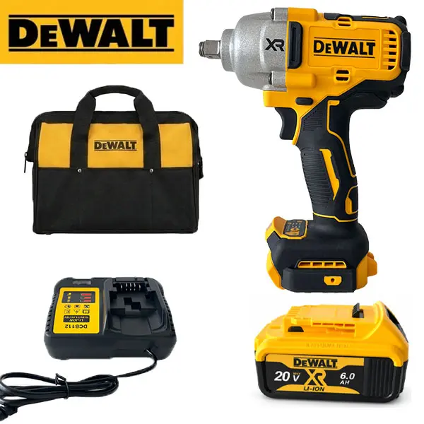 DCF900 1/2-Inch High-Torque Impact Wrench for Truck Service, Tire Changes and Automotive Repair, 1,030 Ft-Lbs Fastening Torque, 1,400 Ft-Lbs Breakaway Torque, 3-Mode Control, Hog Ring Anvil, LED Work Light, Tool Only