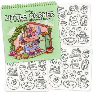 Coco Wyo Little Corner Coloring Book (Spiral Bound) & Sticker Set