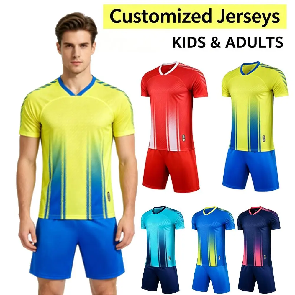 Personalised Football Jerseys Set for Kids & Adults Football Jersey Custom Soccer Jerseys Diy Name&Number