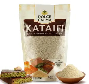 Dolce Calma Kataifi 6.35 oz (180g) Resealable Bag, Fine Kadayif Strands for Dubai Chocolate & Kunafa Desserts, Dried Shredded Phyllo Dough, Crispy Texture, Baking & Middle Eastern Sweets