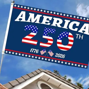 Double-sided USA 250th Anniversary Flag 3x5 FT, Heavy Duty Outdoor American Flag with Brass Grommets, Fade Resistant Triple Layer Polyester, Perfect for Memorial Day July 4th House Porch Garden Decor