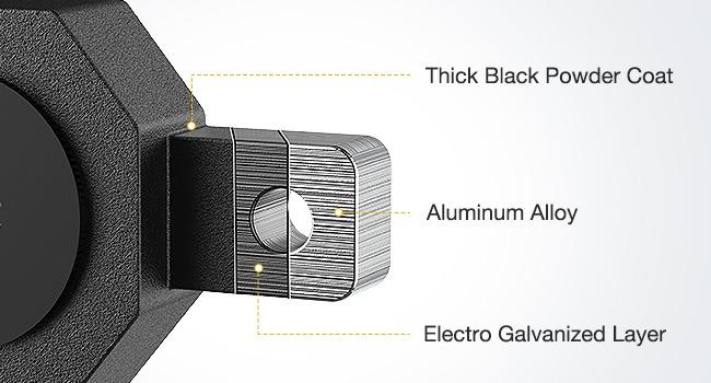 Nilight 90023D 4-Pack Standard 4PCS Mounting Bracket Kit LED Off Road Light Vertical Bar Tube Clamp Roof Roll Cage Holder,2 Years Warranty Black