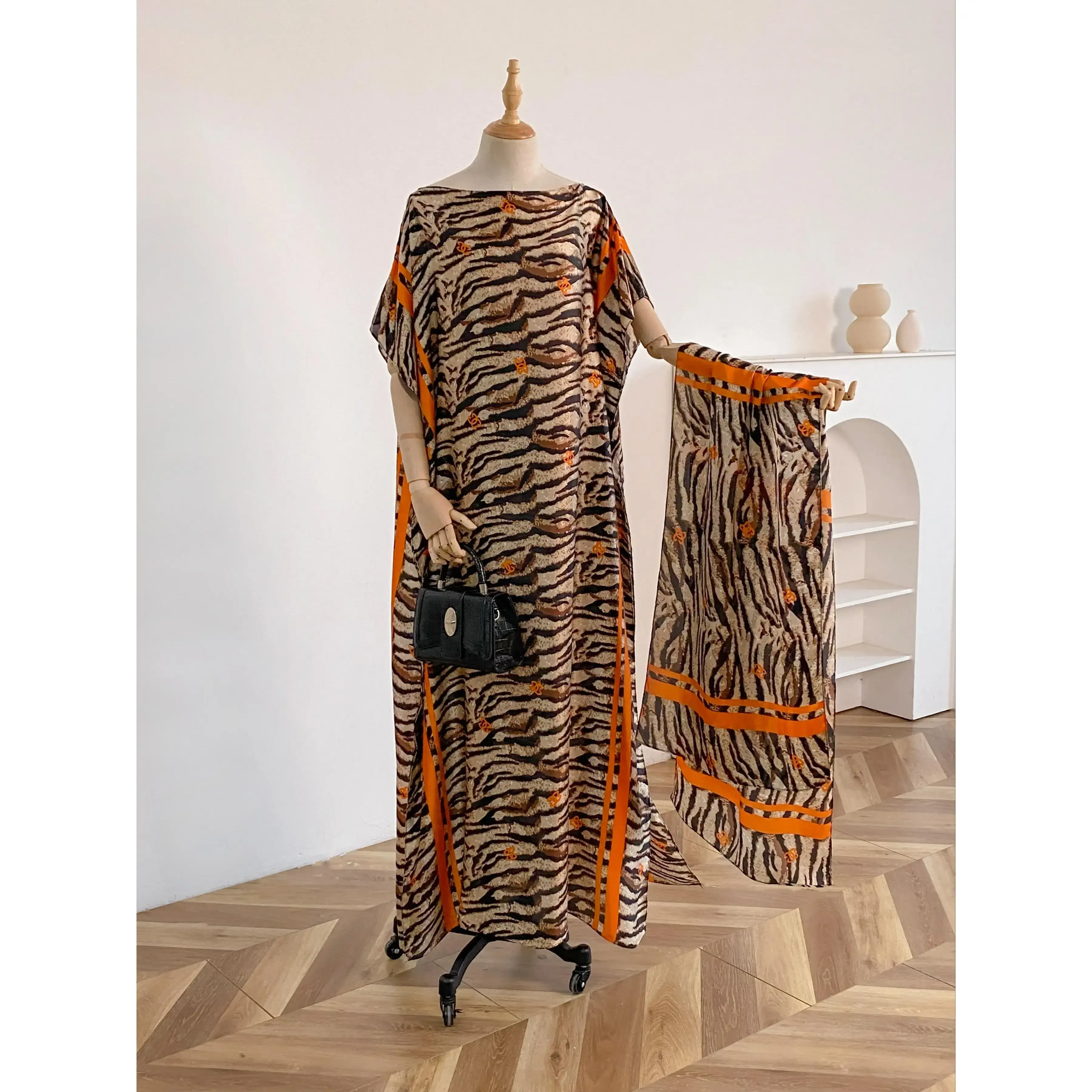 Women's Random Leopard Print Long Sleeve Open Front Shawls & Scarf Set, Casual Shawl & Scarf Set for Beach Vacation, Fashion Accessories for Women, Beach Cover Up Women's Random Leopard Print Long Sleeve Open Front Shawls & Scarf Set, Casual Shawl & Scarf Set for Beach Vacation, Fashion Accessories for Women, Beach Cover Up