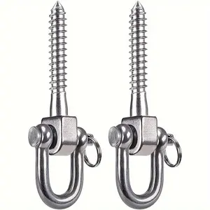 2pcs Heavy-Duty Metal Swing Hooks Set - Sturdy, Easy-to-Install Ceiling Mount for Boxing Sandbags, Yoga Hammocks, and Outdoor Fitness Equipment - Durable, Rust-Resistant, and Space-Saving Design camping accessories