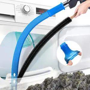 Sealegend 2 Pieces Dryer Vent Cleaner Kit Compatible with All Vacuum Cleaner, Dryer Lint Brush and Vacuum Hose Attachment with Stretch Universal Connector, Quickly Lint Remover, Cleaning Tool