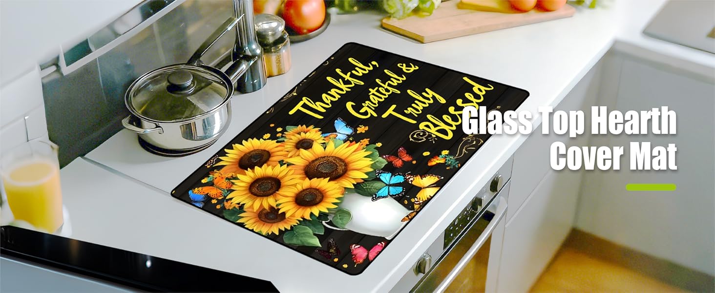 JOYFINITY Stove Top Covers for Electric Stove: Heat Resistant Protector Glass Stove Top Expands Counter Space, Stylish Kitchen Decor