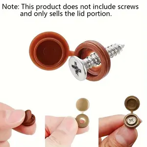 200pcs Practical Hinged Plastic Screw Fold Snap Protective Cap Button Nuts Cover Bolts Protect Furniture Decor