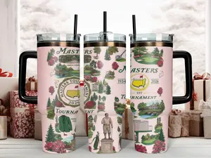 Masters Tournament Augusta 40oz Insulated Tumbler | Est 1934 Golf Fan Mug with Handle & Straw | 2026 Augusta National Merch | Golf Gift