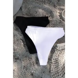 GI's Biodegradable Knitwear High-Waisted Bikini Bottom with Medium Coverage