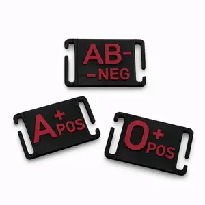 MOLLE Blood Type Clip | 3D Printed Tactical Medical ID | Military Law Enforcement MilSim Plate Carrier Accessory