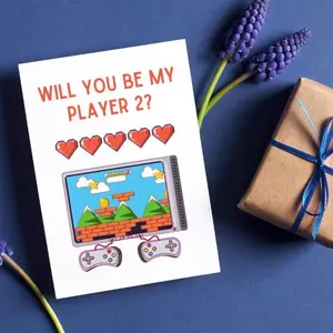 Gamer Valentine's Card / Cute Anniversary Card / Gamer Card / funny valentine