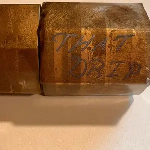 That Drip gold and glitter storage stash jar