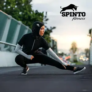 SPINTO Sports Hijab | Lightweight One-Piece Active Hijab for Women | Breathable Modest Fitness Wear | Chiffon Head Cover for Gym, Running & Training