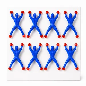 Spider-Man Wall Climber Toy - 8pcs Sticky Rolling Men for Kids, Gravity-Defying Jumping Sprites Stick to Walls & Glass, Fun Stress Relief Fidget Toy & Party Favors, Automatically Flips Down