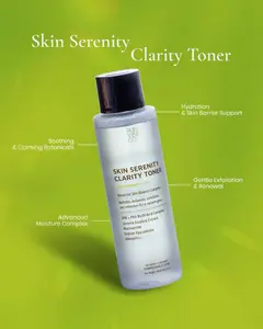 [RUBY VIBE CO] Skin Serenity Clarity Toner - AHA/PHA Exfoliating, Hydrating & Pore-Refining Face Toner with Niacinamide, Centella & Hyaluronic Acid for Oily, Normal, Sensitive & Mature Skin