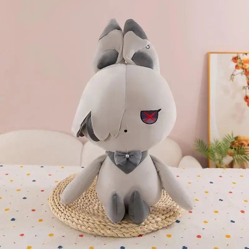 60cm Anime Arlecchino Clervie Plush Doll Toy Genshin Impact Rabbit Cosplay Cute Soft Stuffed Pillow Birthday Gift For Game Fans