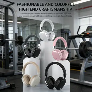 Wireless Headphones, Wireless Chargeable Headphones, Wireless on-ear headphones, Wireless Earbuds with Super Strong Noise Canceling, Microphone, Detachable Fabric Ear Pads, 120 Hour Battery Life, Seamless Dual Device Connection