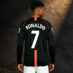0708 Short Long Sleeve Soccer Jersey Away 7 Ronaldo Champions League Edition