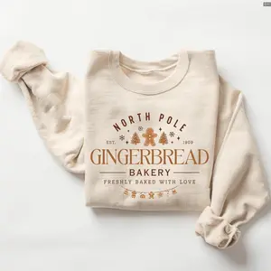 Gingerbread Bakery Sweatshirt, Gingerbread Sweatshirt, Trendy Christmas Cookie Crewneck, Womens Christmas Sweatshirt, Gingerbread Sweater Print Tee