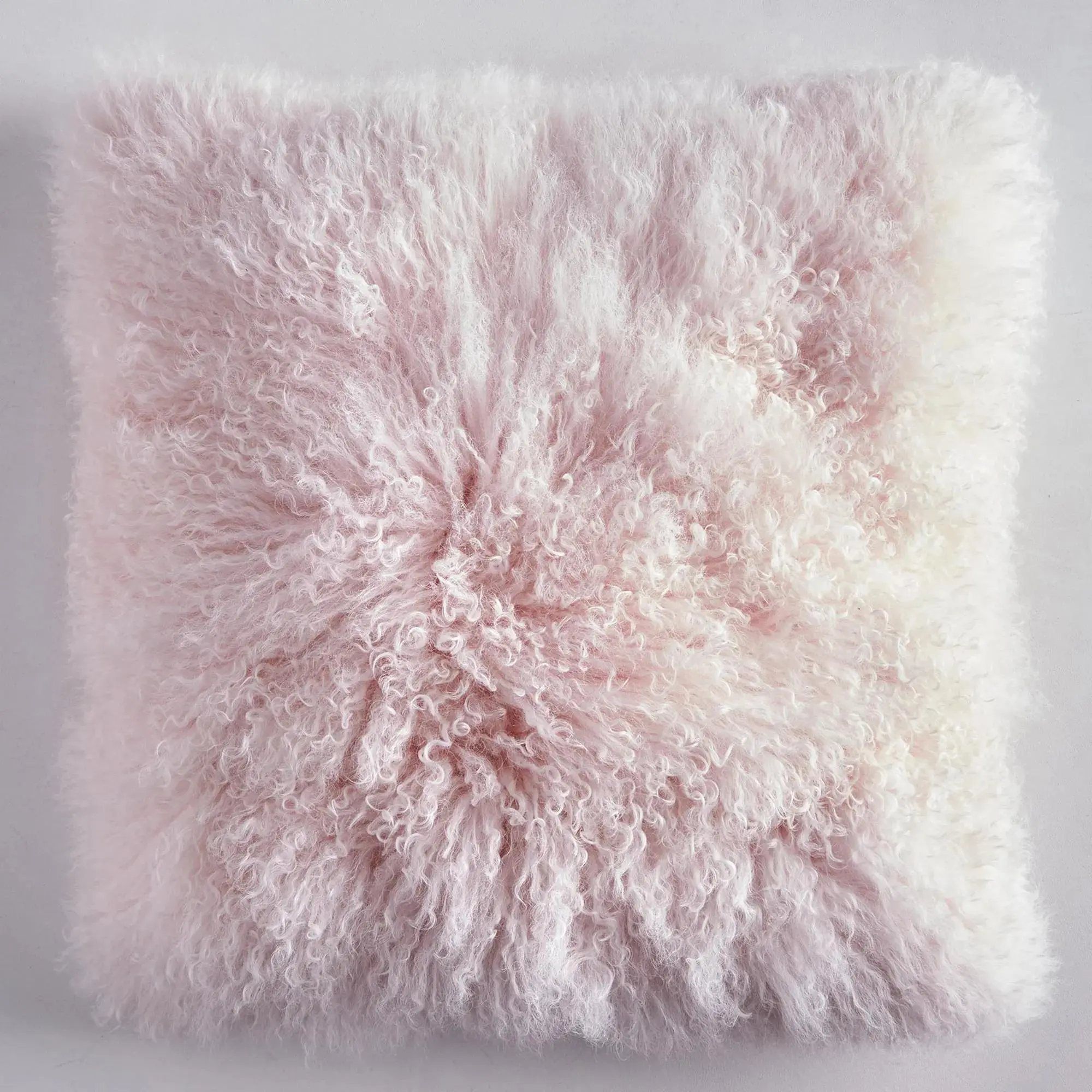 Z Gallerie Mongolian Pillow - 22" Blush, Creative Decorative Square Seat Cushion, Soft Cushion, Creative Decorative Cushion