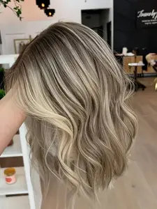 Soft 14 Inch Highlighted Blonde Straight Wig 13x4, Density 150, Pre-Cut Baby Hair Lace Front, Medium Length Human Hair for Women