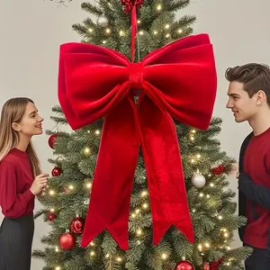 Large Velvet Bow, Luxurious Christmas Tree Decoration, Perfect for Holidays, Weddings, Birthdays, New Year, Valentine's Day