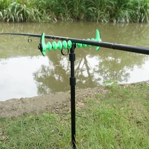 1pcs Feeder Rod Rest Head Plastic Carp Fishing Rod Support for Buzz Bar Fishing Accessories Adjustable Angle Durable Black