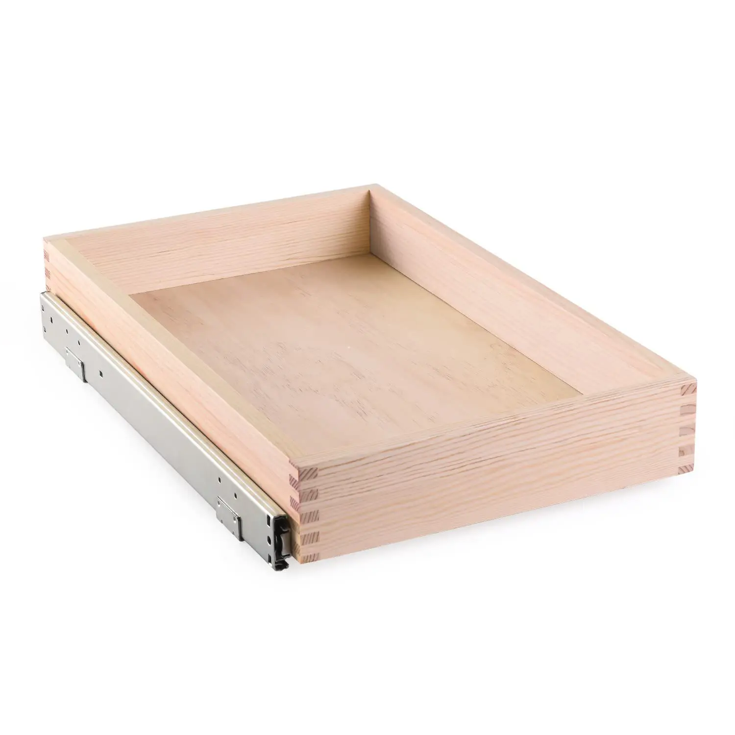 Pull Out Cabinet Drawer, 14”W x 21”D Soft Close Slide Out Wood Drawer Storage Organizer for Kitchen, Requires At Least 14.5” Cabinet Opening, Finished, Bottom Assembly