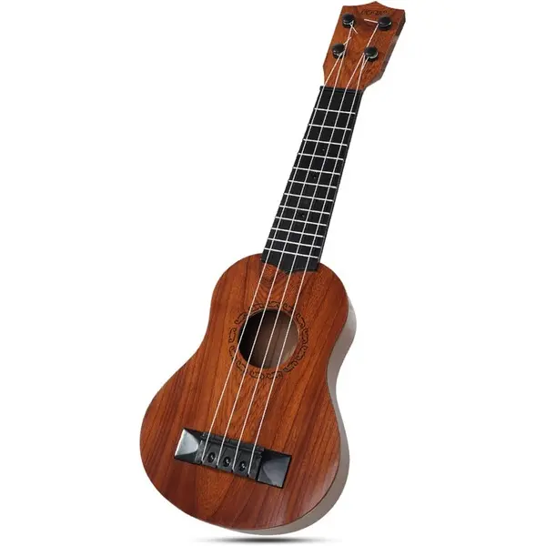 Fall Halloween Gift 17in Kids Ukulele Guitar – 4-String Mini Musical Toy for Beginners (Mahogany)